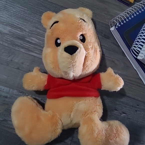 Disney Parks Winnie the Pooh Bear Plush 12" Stuffed Animal Doll Toy Big Feet - Picture 4 of 5